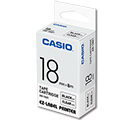 CASIO 標籤機專用色帶-18mm【共有9色】透明底黑字XR-18X1