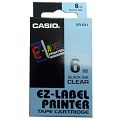 CASIO 標籤機專用色帶-6mm【共有5色】透明底黑字XR-6X1
