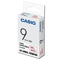 CASIO 標籤機專用色帶-9mm【共有9色】白底紅字XR-9WER1