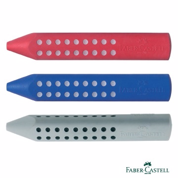 Faber-Castell 紅色系 GRIP 2001鉛筆造型像皮擦(3色可選)