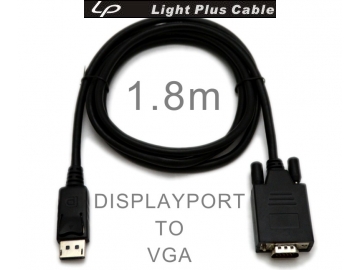 LPC-1782 新版 DISPLAYPORT TO VGA (主動式)轉接器 1.8米 公對公