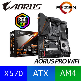 (C+M) 技嘉 X570 AORUS PRO WIFI 主機板 + AMD R5-3400G 3.7GHz四核心處理器
