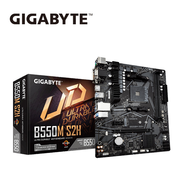 (B550M + Ryzen 5-3400G )技嘉 B550M S2H 主機板 + Ryzen 5-3400G