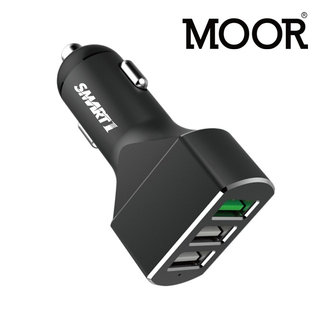【魔耳MOOR】原價590↘活動限時降 Smat1 ccf-03 全鋁合金車用快充USB_3port