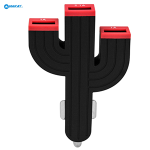 NAKAY仙人掌智能保護大電流3USB車用USB充電器(NCU-57)