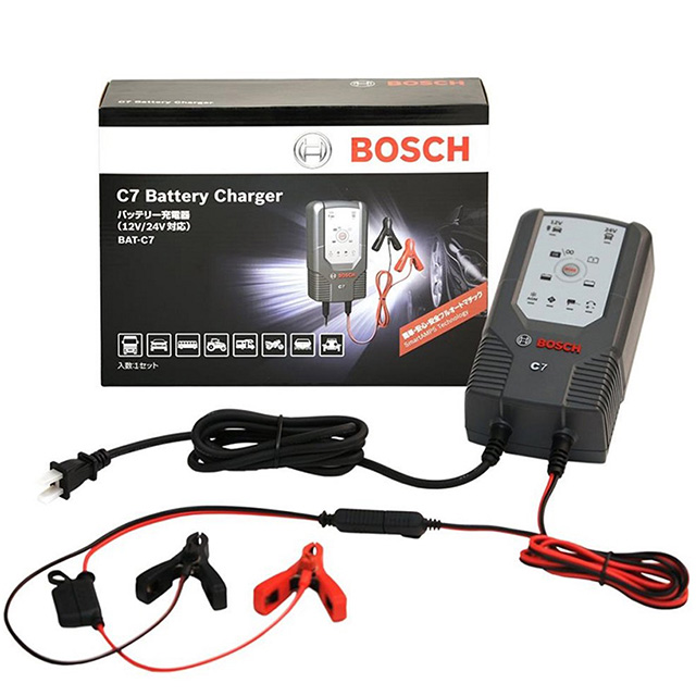 BOSCH C7 智慧型脈衝式電池充電器12V/24V 適用機車/汽車電瓶充電器
