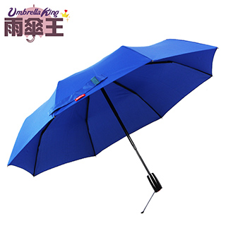 【雨傘王-終身免費維修】BigRed太極☆專利梅花型中棒☆最堅固的23吋自動折傘-深藍
