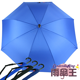 【雨傘王-終身免費維修】《BigRed 大黃蜂自動直傘》☆堅固防風27吋大傘面-寶藍