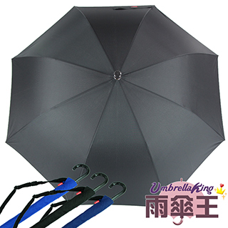 【雨傘王-終身免費維修】《BigRed 大黃蜂自動直傘》☆堅固防風27吋大傘面-黑