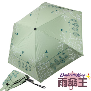 【雨傘王-終身免費維修】碧綠伴鳥啼安全自動傘-綠色