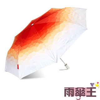 【雨傘王-終身免費維修】漸層手開傘-暖橘亮白漸層