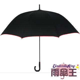 【雨傘王-終身免費維修】超人傘W-黑底紅邊