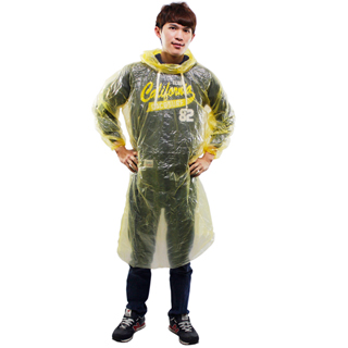 OMAX攜帶型輕便雨衣-30入(黃色)