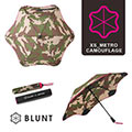 【紐西蘭BLUNT 保蘭特】抗強風 防反傘 抗UV 折傘 迷彩圖騰-粉色