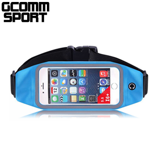 GCOMM SPORT 穿戴式音樂防汗水運動腰包5.7吋通用 天空藍