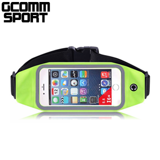 GCOMM SPORT 穿戴式音樂防汗水運動腰包5.7吋通用 螢光綠