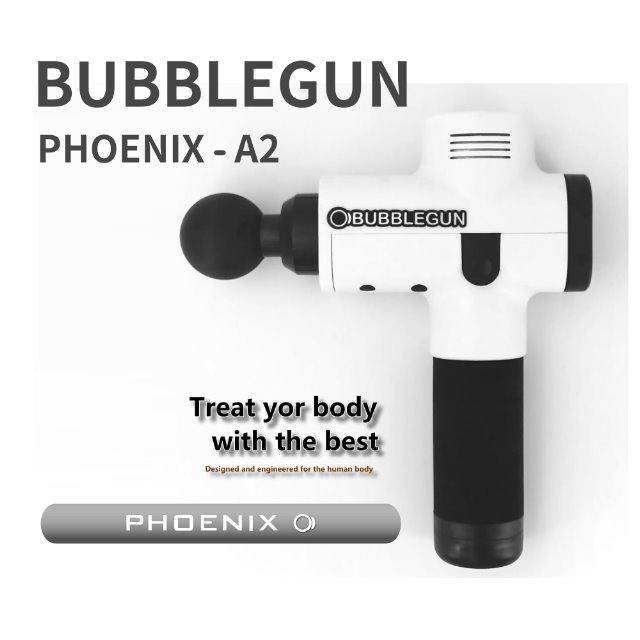 下單再折↘390 BUBBLEGUN PHOENIX-A2 選手等級震動式按摩槍 (白)~炫彩上市!!!
