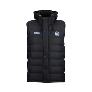 NBA 連帽背心外套金州勇士 (black)