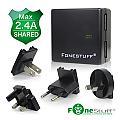 FONESTUFF 5V/2.4A雙USB可拆式萬國插座充電器旅行組