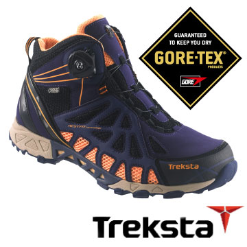 Treksta ADT MID 203 女GTX 防水中筒登山鞋/BOA 深藍 |戶外|健行鞋 |登山 KR16KW
