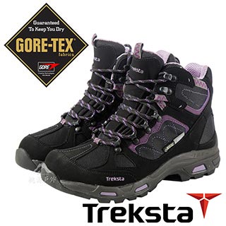 Treksta 女 Gore-Tex 防水中筒健行鞋 登山鞋『暗紫』KR17HW