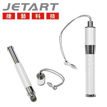 【JETART 捷藝科技】TOUCHPAL 伸縮型金屬纖維電容式觸控筆 (白) TP3010