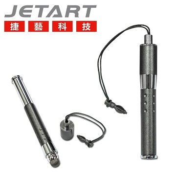 【JETART 捷藝科技】TOUCHPAL 伸縮型金屬纖維電容式觸控筆 (灰) TP3020