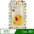 【Disney】HTC One (M8) 微笑系列彩繪透明保護軟套-維尼