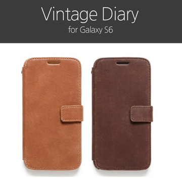 ZENUS Galaxy S6 Vintage 經典復古風 頂級真皮側掀皮套