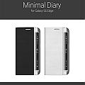 ZENUS Galaxy S6 Edge Minimal 極值輕薄 側掀式真皮皮套