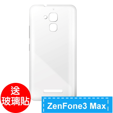 ASUS ZenFone3 Max ZC520TL 5.2吋 手機TPU軟殼保護套+專用玻璃保護貼組合