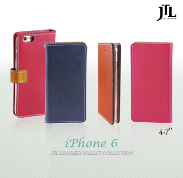 JTL iPhone 6 (4.7吋) 古著側掀式真皮皮套經典款
