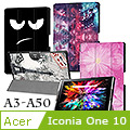 VXTRA ACER Iconia One 10 A3-A50 文創彩繪 隱形磁力皮套 平板保護套