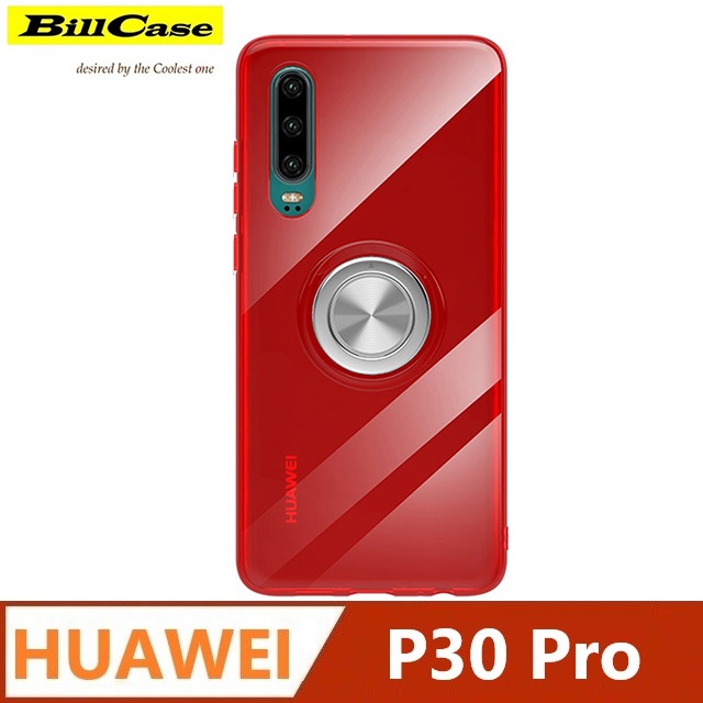 Bill Case 2019 全新 晶透 360度 磁吸指環 華為 P30 Pro 防摔支架保護殼