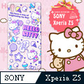 三麗鷗授權正版 Hello Kitty SONY Xperia Z5 E6653 5.2吋 樂園系列透明軟式手機殼(繽紛凱蒂)