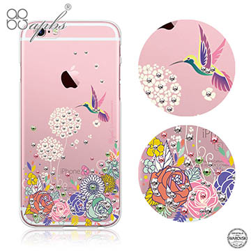 apbs APPLE iPhone6 plus / iPhone6s plus 施華洛世奇彩鑽手機殼-蜂鳥系列