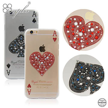 apbs APPLE iPhone6 / iPhone6s 施華洛世奇彩鑽手機殼-撲克