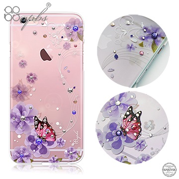 apbs APPLE iPhone6s / 6 4.7吋 施華洛世奇彩鑽手機殼-迷情蝶戀