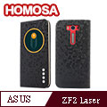 HOMOSA ASUS Zenfone 2 Laser ZE500KL(5吋) 智慧視窗皮套-鑽石黑