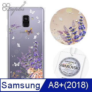 apbs Samsung Galaxy A8+ 2018 施華洛世奇彩鑽手機殼-普羅旺斯