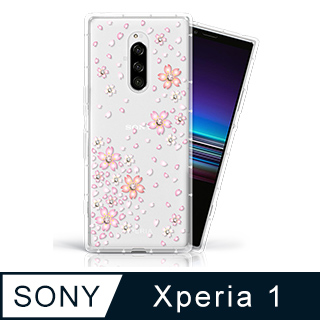 EVO CASE Sony Xperia 1 奧地利水鑽彩繪手機殼 - 櫻花