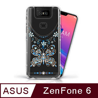 EVO CASE ASUS ZenFone 6 (ZS630KL) 奧地利水鑽彩繪手機殼 - 蝶戀鑽
