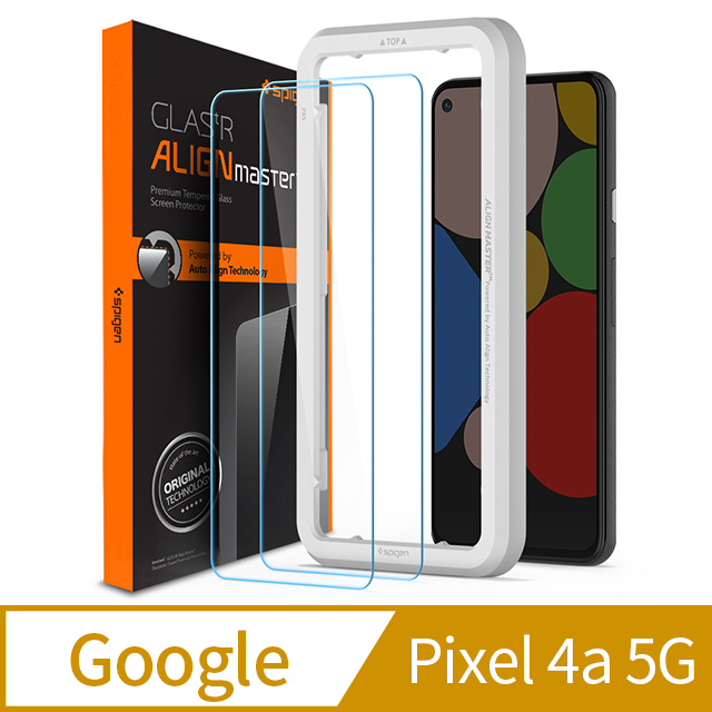 9H鋼化玻璃SGP / Spigen Pixel 4a 5G Align Master-玻璃保護貼(2入組)