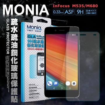 MONIA 富可視 InFocus M535 / M680 日本頂級疏水疏油9H鋼化玻璃膜