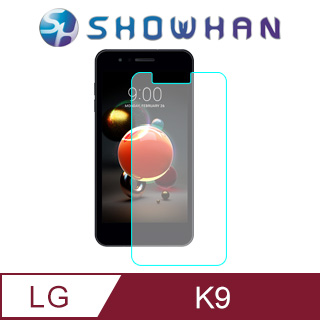 【SHOWHAN】LG K9 (5吋) 9H鋼化玻璃0.3mm疏水疏油高清抗指紋保護貼(半版)