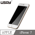 USAY Apple iPhone 7 熱彎滿膠全滿版 鋼化玻璃貼(白色)