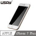 USAY Apple iPhone 7 Plus 熱彎滿膠全滿版 鋼化玻璃貼(白色)