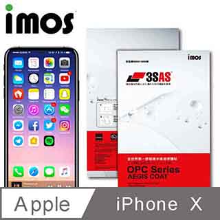 iMos APPLE iPhone X 3SAS 疏油疏水 螢幕保護貼(非滿版)