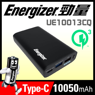 Energizer勁量-UE10013CQ 快充型QC3.0行動電源10050mAh