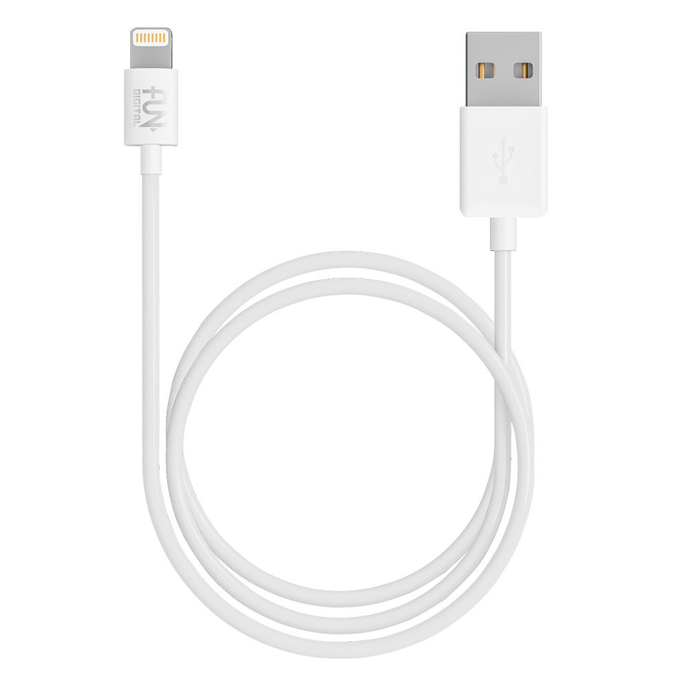 FUNDIGITAL MFi認證 Apple Lightning cable 8Pin 充電傳輸線 1M-白